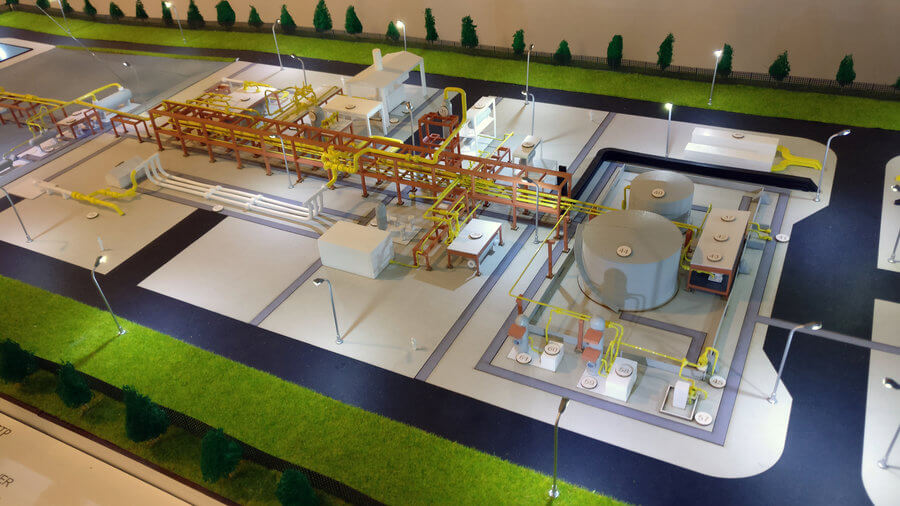 Maquette de centrale énergétique